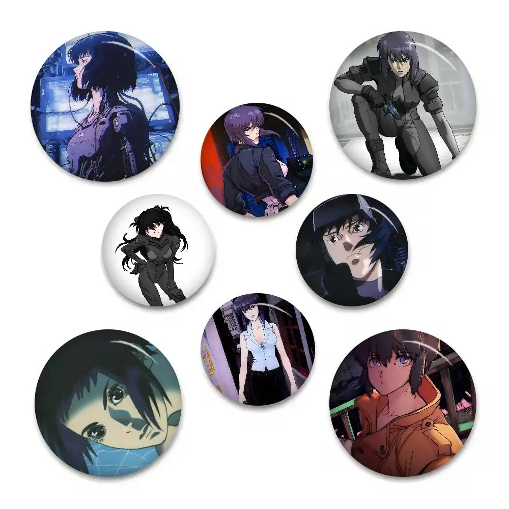Anime Ghost In The Shell Anime Brooches Cute Cartoon Badge Jacket Jeans Lapel Pin Gift Accessorie