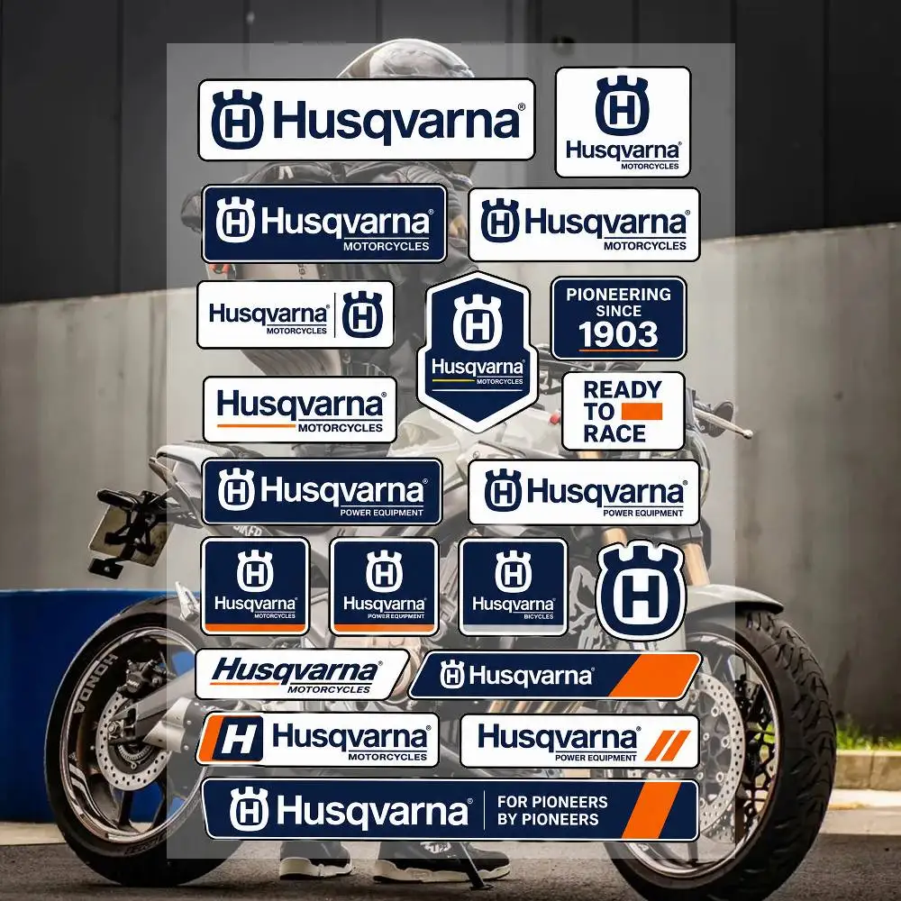 A-Husq-svasr-na Streetwear Brand Stickers Set Waterproof Vinyl Decals For Laptop Helmet Skateboard Motorcycle Car Phone Case