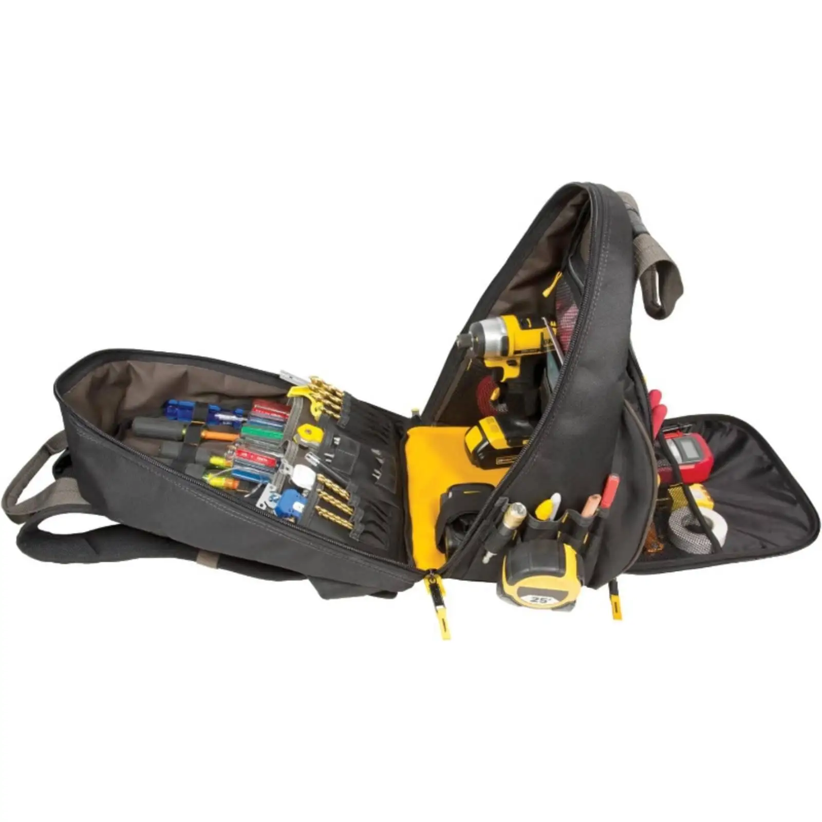 Professional Tool Backpack Industrial Carrier with Light Function Waterproof Work Bags for Technician Heavy Duty Tools Organizer