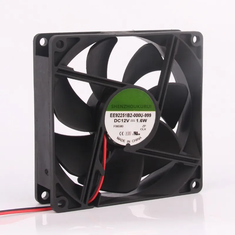 SHENZHENKURUI Case Cooling Fan High Airflow EE92251B2-000U-999 12V 1.6W 9225mm