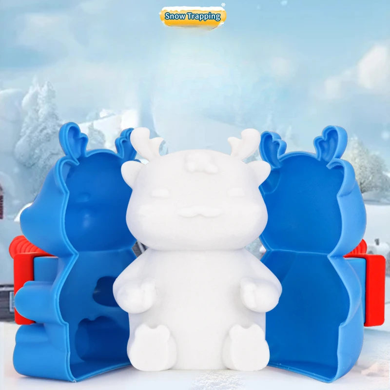 Juguetes de lucha de bolas de nieve para niños, herramienta de molde de arena para nieve, muñeco de nieve, Papá Noel, forma de corazón, abrazadera para hacer bolas de nieve de dibujos animados, juguetes deportivos de invierno