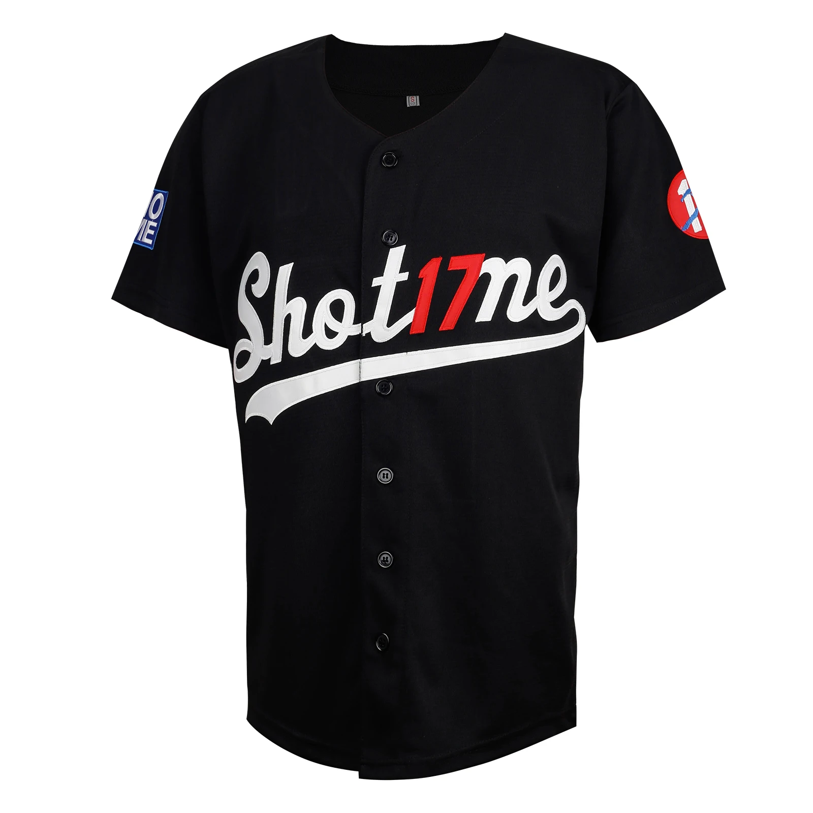 SHOT17ME Men's Shotime 17 Ohtani Baseball Jersey Embroidery Hipster Hip Hop Shirts