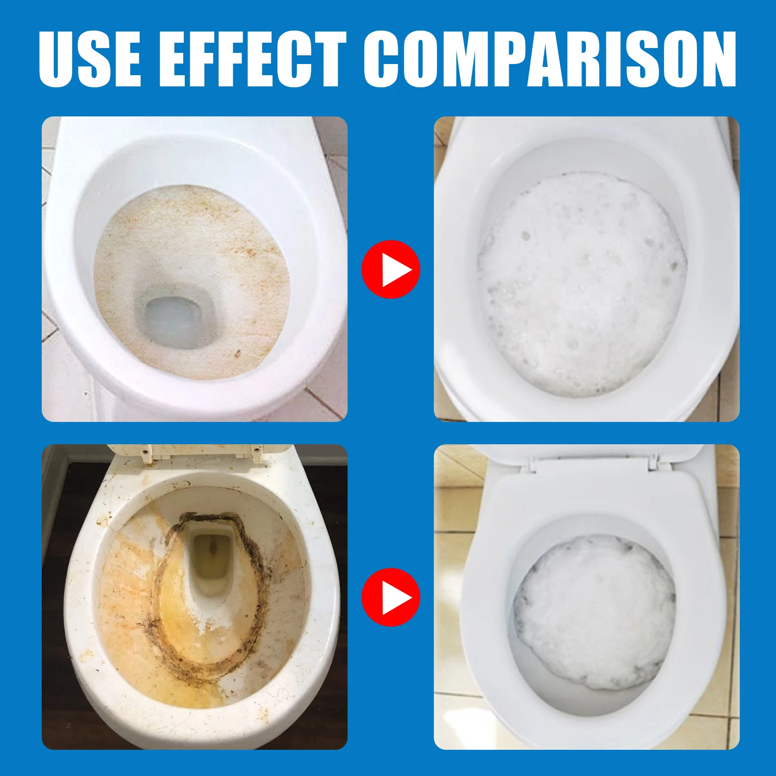 Foam toilet cleaner, multifunctional toilet active oxygen agent, deep cleaning, gentle toilet descaling and decontamination