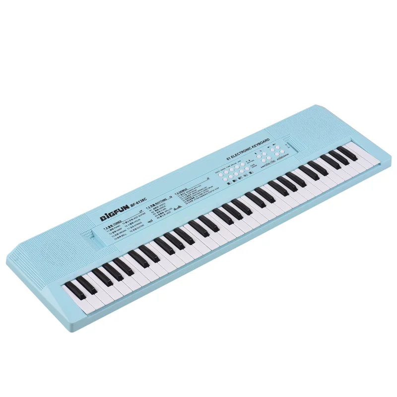 61 Key Electronic Keyboard Piano Musical Instrument with Microphone Dual Power Mode Music Piano Keyboard 6 Demonstration Songs