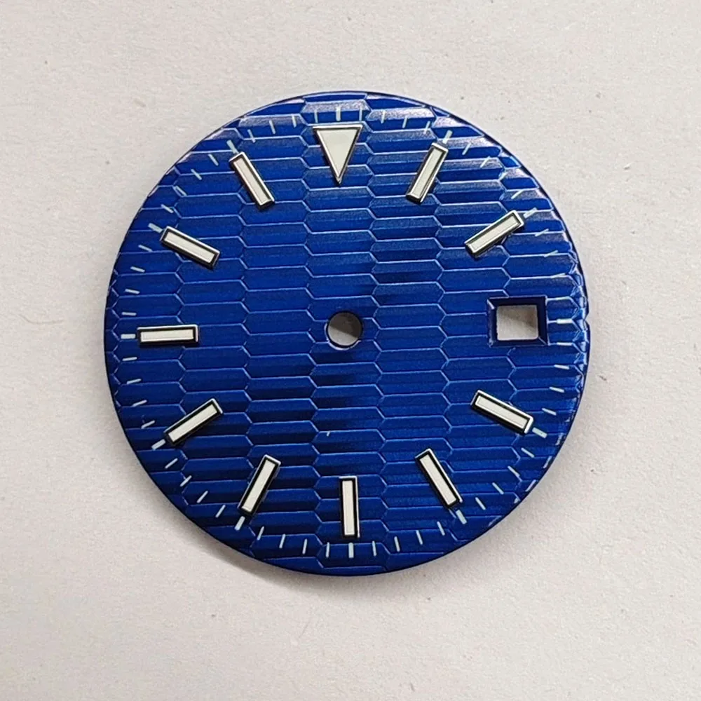 Tarcza zegarka 28,5 mm, luminescencyjna, pasująca do mechanizmów ETA 2824 2836, pojedynczy datownik, tarcza z oczkami na wskazówki, pasuje do mechanizmów 8215 8200 821A.