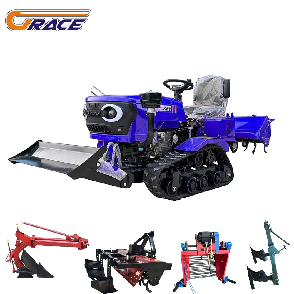 CE Certified 35HP Crawler Tractor for Small Farm Cultivation - Loader Ditcher Tiller Excavator Dozer