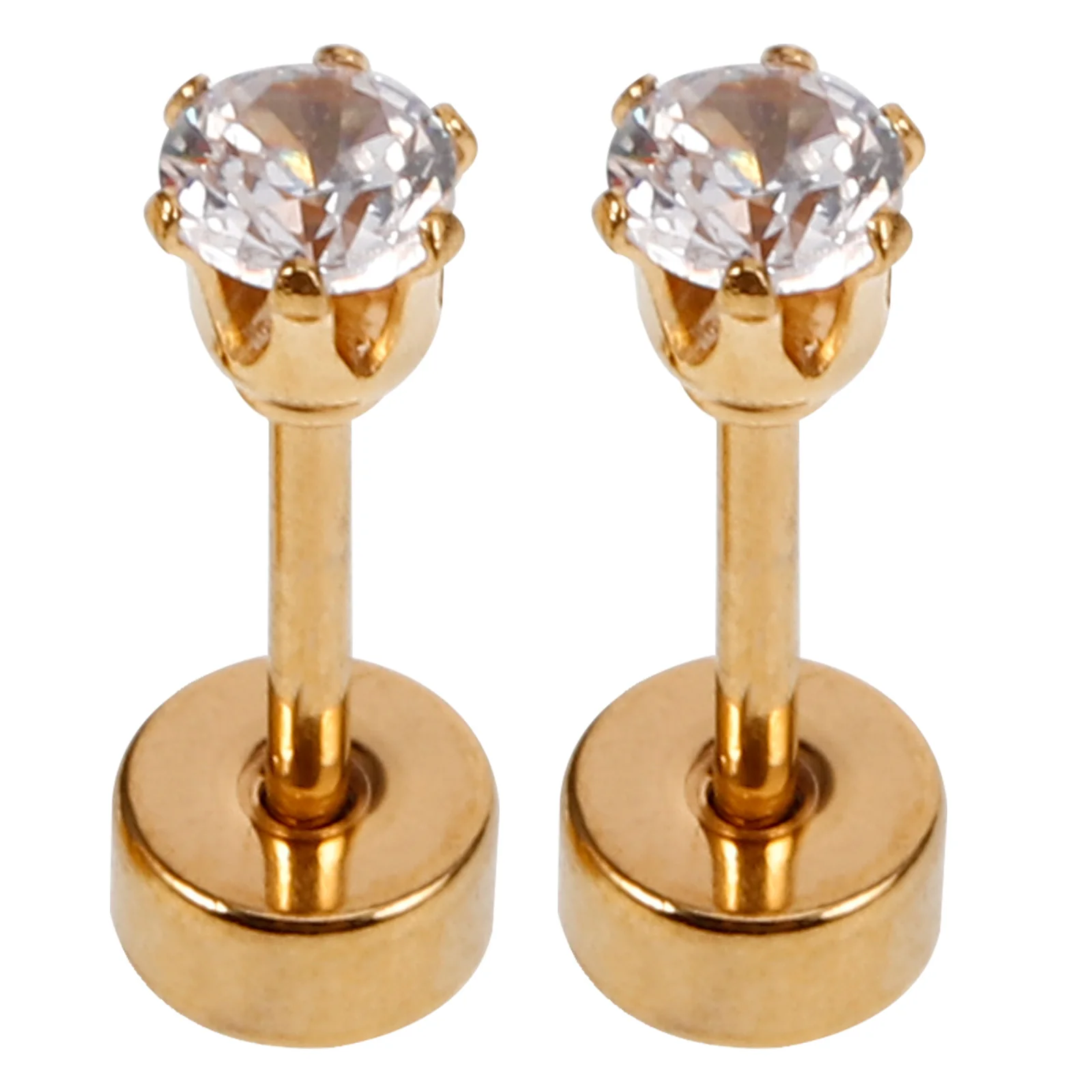 

1Pair Gold Plated Rhinestone Earrings Studs Lightweight Stylish Jewelry for Women Daily Party Wear Earrings Studs