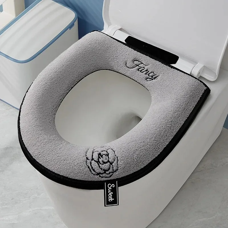 Toilet Seat Cushion Universal Household Toilet Seat Cushion, with Zipper Toilet Seat Cushion Cover,Suitable for All Seasons