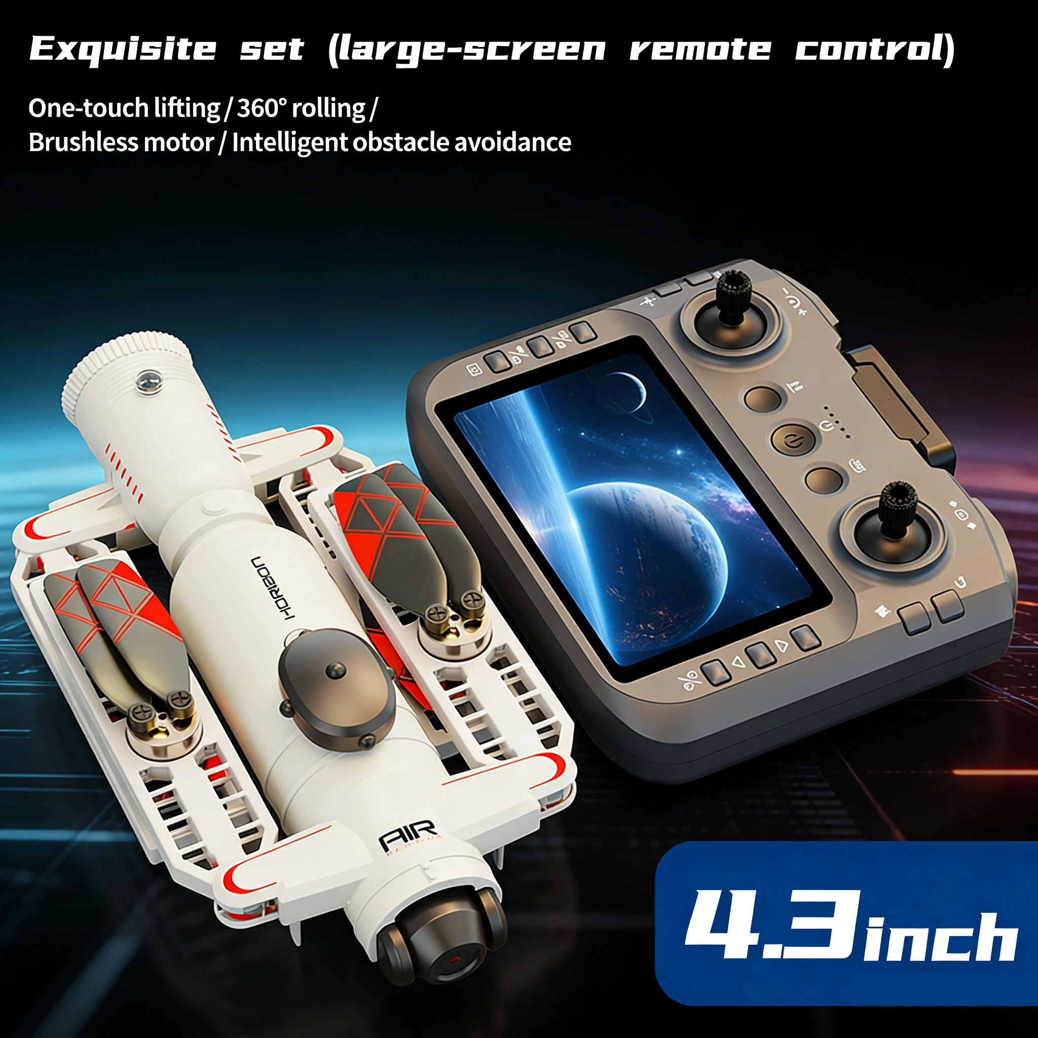 

2026 AE22 Дрон с 4,3-дюймовым экраном, 8K профессиональная HD-камера, двойная камера 360° ° Квадрокоптер с функцией обхода препятствий, бесщеточный, 5G, радиоуправляемый, игрушка-подарок