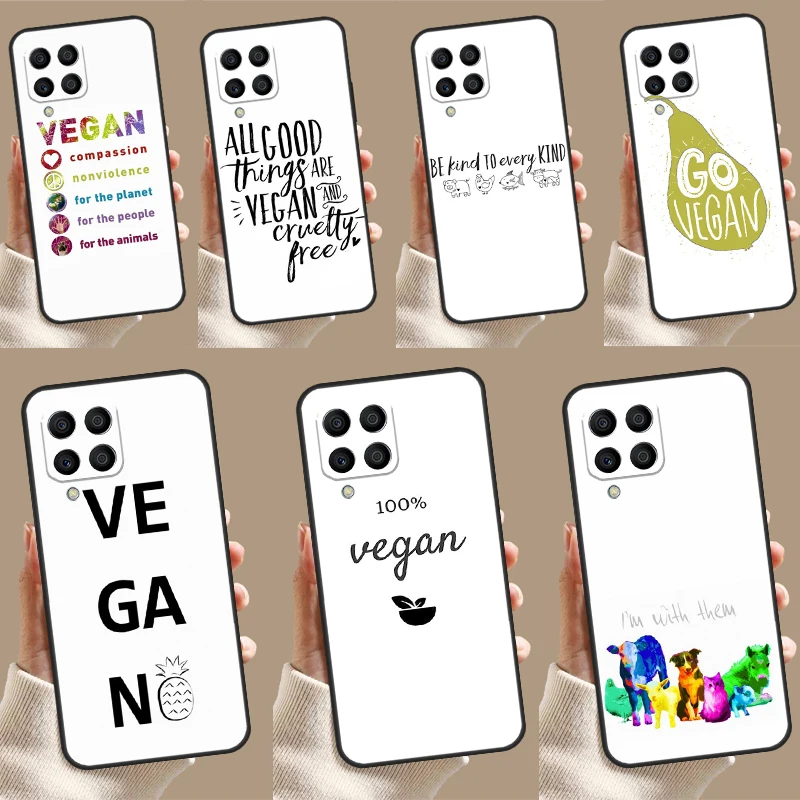 LOVE VEGGIE Vegetarian Quotes VEGAN For Samsung Galaxy M20 M30s M31 M51 M15 M55 M13 M23 M33 M53 M12 M32 M52 M14 M34 M54 Case