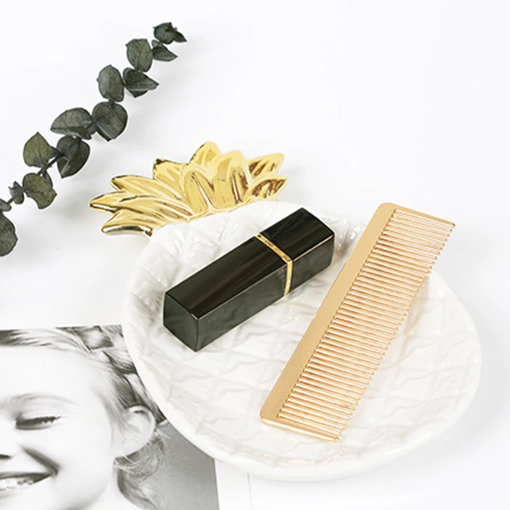 

1pc Alloy Comb Metal Hairdressing Tool Vintage Minimalist Design For Detangling Smooth Portable Anti-Bacterial Durable