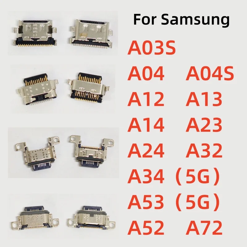 10Pcs For Samsung A04 A03 A12 A13 A14 4G A23 A24 A34 A52 A53 A72 A73 5G USB Charging Port Dock Socket Plug Charger Connector