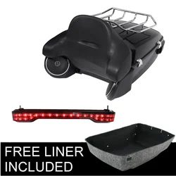 Motorcycle King Trunk Rack Light Speaker Pad For Harley Touring Trunk Road King Glide 2014-2025