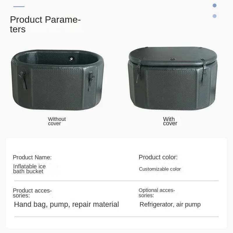 STLFModern Design PVC Inflatable Ice Bucket for Fitness & Rehabilitation Cross-Border Cold Bath Therapy with Brushed Style