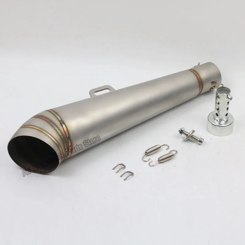 48.8MM 51MM Universal Inlet Modified Motorcycle Exhaust Muffler Pipe Fried Tube Escape Moto Stainless Steel
