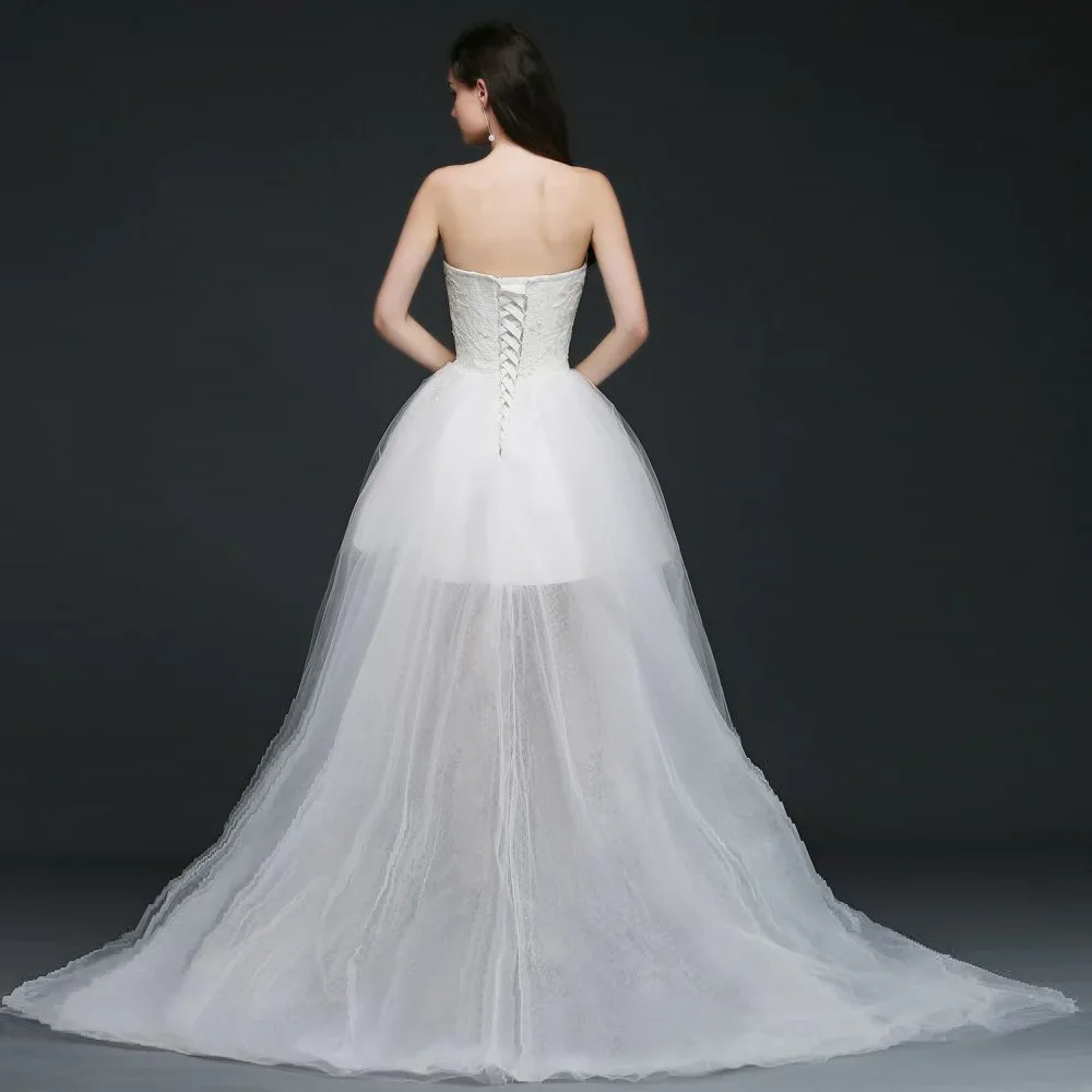 LISER Tulle A-line Lace Wedding Dress