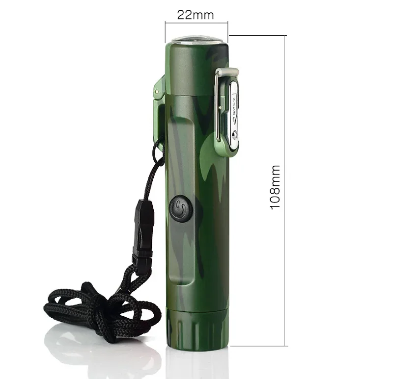 Outdoor Waterproof Arc Lighter Lighting Compass Usb Rechargeable Electric Lighter Multifunctional Cigarette Lighter