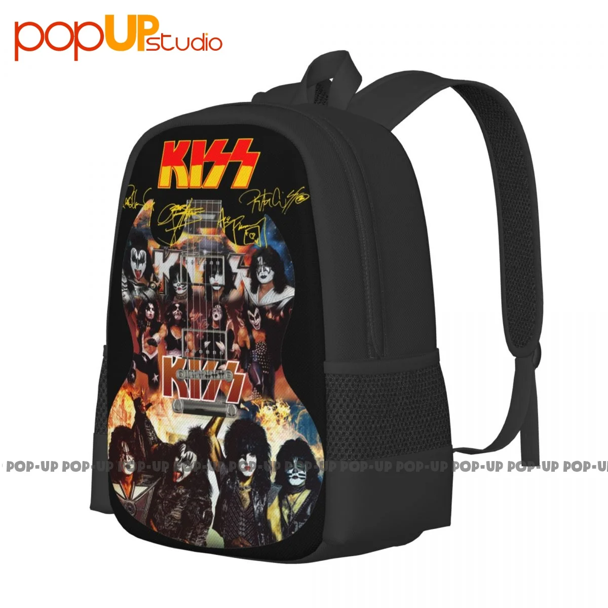 Kizz Guitar Signatures Backpack Large Capacity Fashion Softback Shopping Bag Bags For Travel