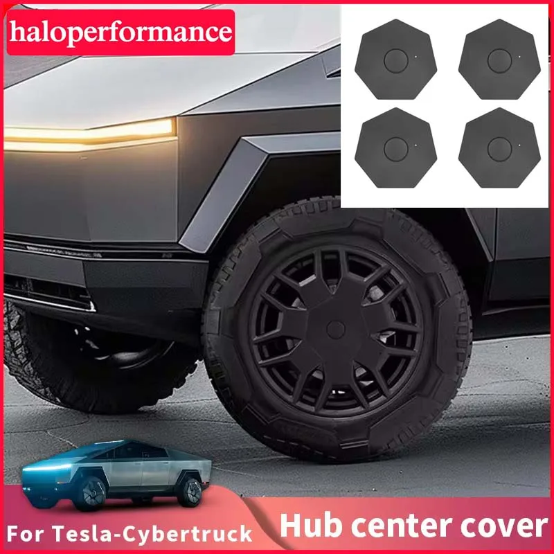 

4PCs Hub Caps Center ABS Cover Decoration Removable For Cybertruck Modification Kit Anti-Rust For Tesla Cybertruck 2024