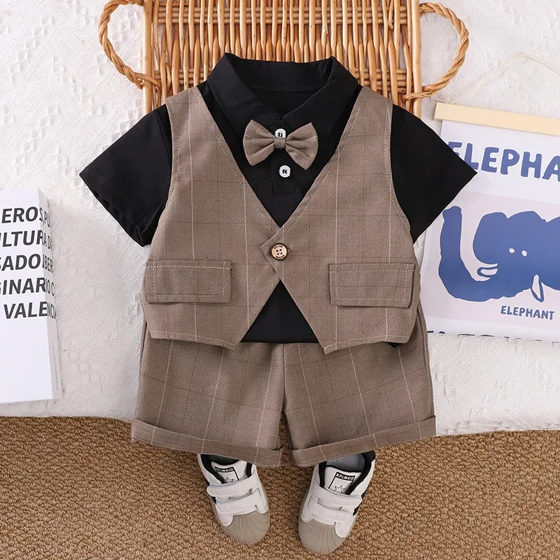 

New Summer Baby Boys Clothes Suit Children Short Sleeved T-Shirt Shorts 2Pcs/Sets Infant Fashion Casual Costume Kids Tracksuits