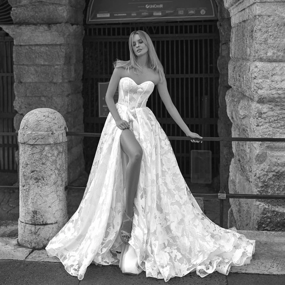 

Charming Sweetheart A Line Wedding Dresses Backless Bridal Gowns Custom Made 2026 Rode De Morrie amanda novias