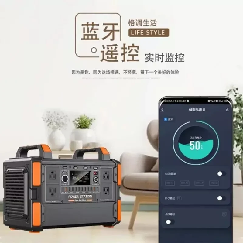 For^-220 V Emergency Power Pupply Solar Generator 1200w Portable Power Station 1008Wh Lifepo4 Battery/*.