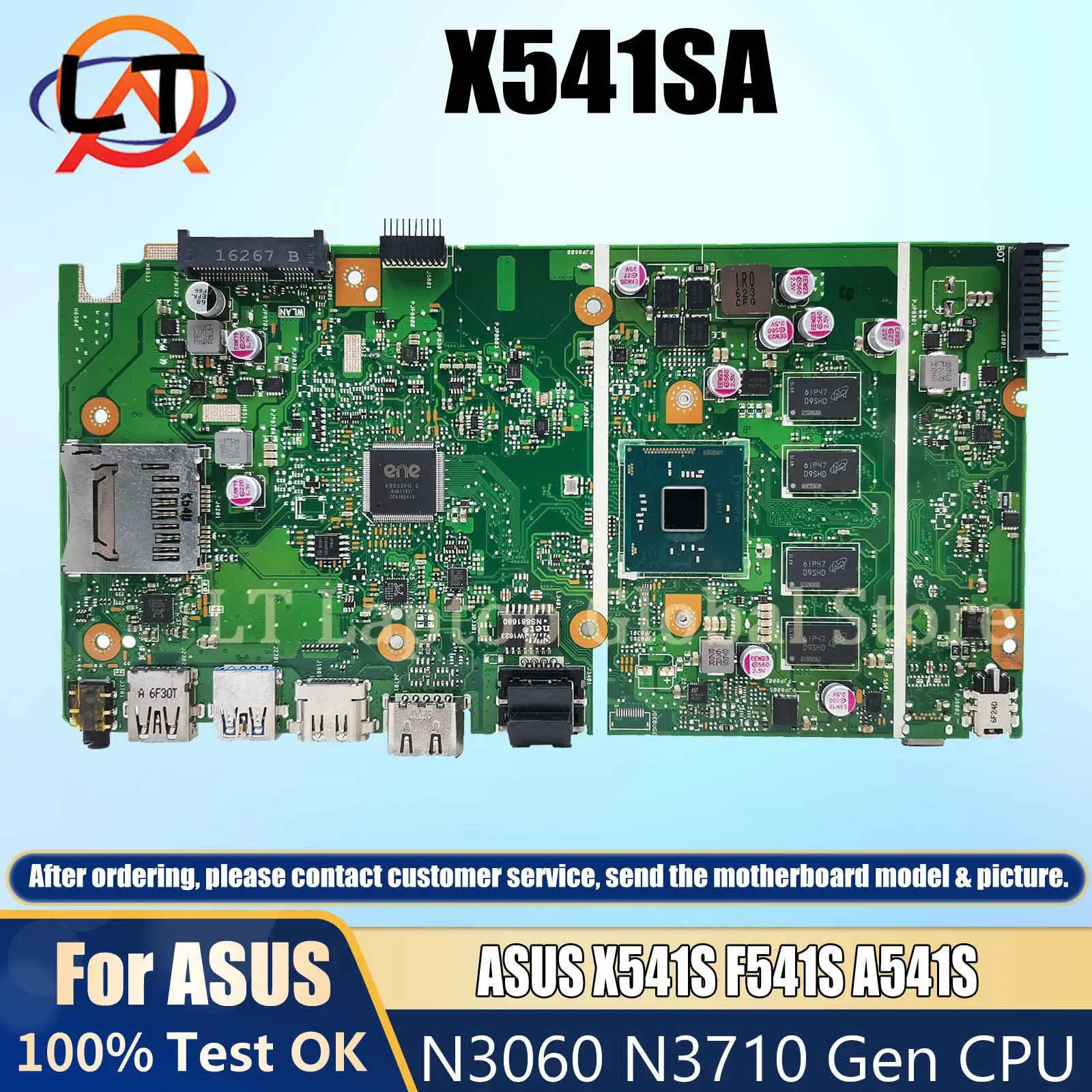 

X541SA Материнская плата для ноутбука ASUS X541S F541S A541S Материнская плата N3000 N3060 N3710 X5-E8000 Процессор 2 ГБ/4 ГБ ОЗУ ddr3