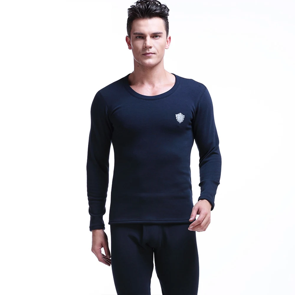 Men's Thick Fleece Thermal Top, Crew Neck Slim Cold-Proof Base Layer Undershirt for Winter by Aoyuansu