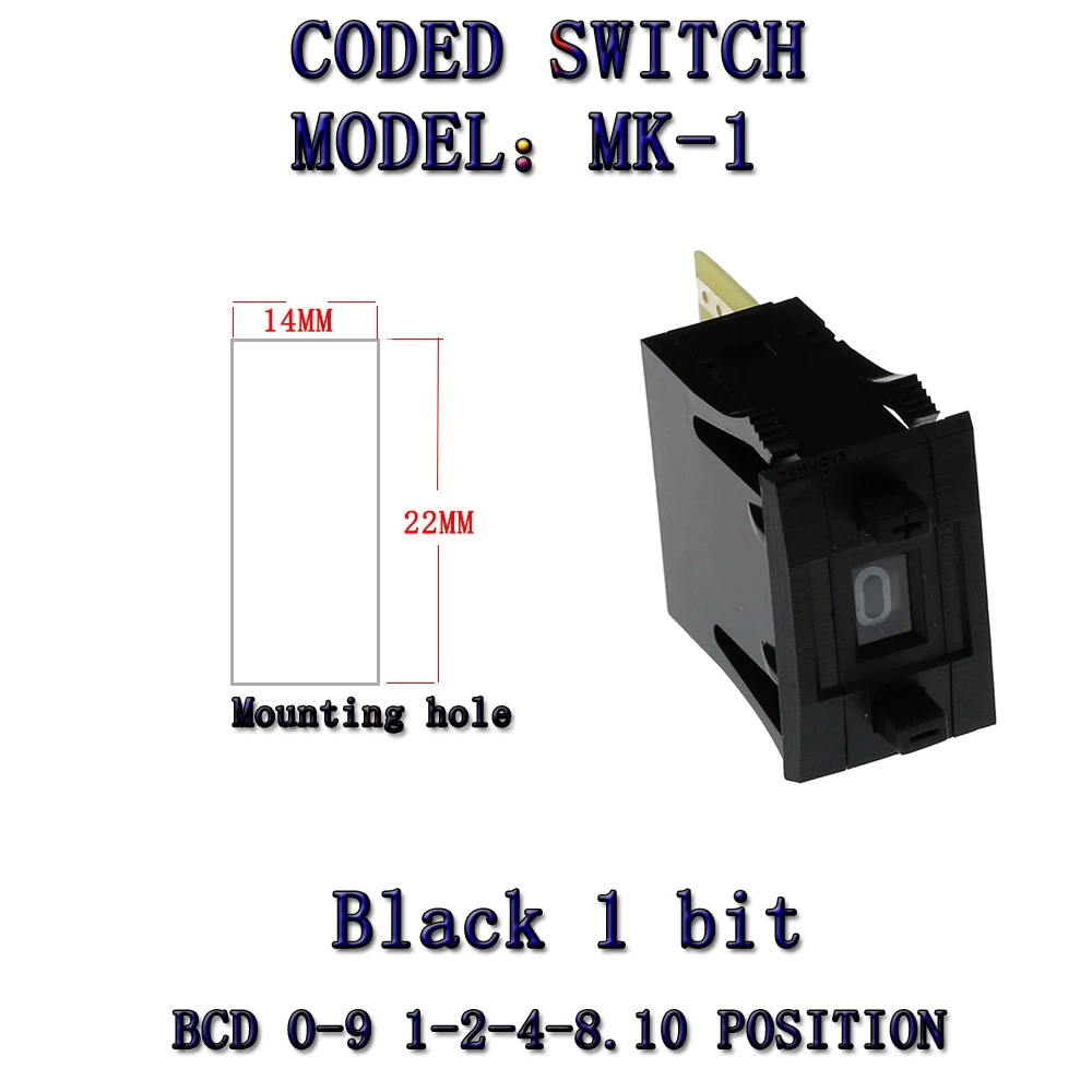 Commutateur de codage 0-9 commutateur de codette 1/2/3/4 commutateur numérique 5 prises MK-1 BCD 842