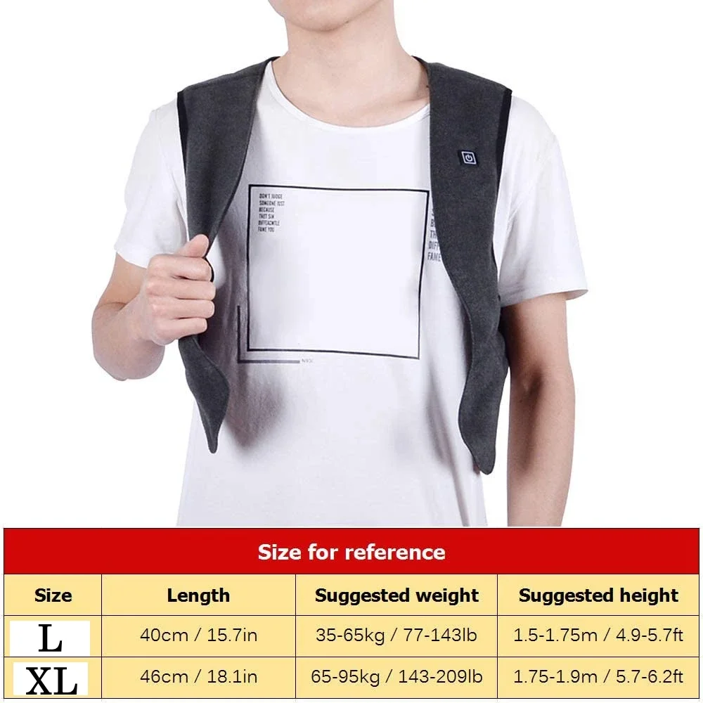سترة رجالية عالية الجودة للخريف والشتاء من الجرافين - سترة تسخين كهربائية تعمل بمنفذ USB مع 3 إعدادات لدرجة الحرارة وإحماء سريع #4