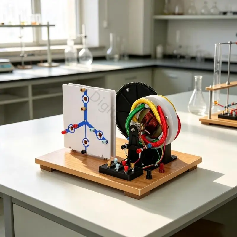 96BA Physiklabor-Generator-Demonstrationsgerät, manuelles Wechselstrom-Gleichstrom- und Gleichstrom-Lehrmodell mit – Detail 9