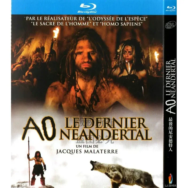 French historical film, the last neanderthal bd high definition 1080p blu-ray 1 disc