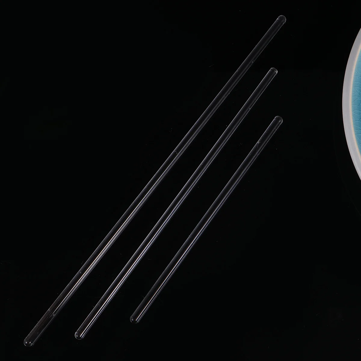 

12Pcs Glass Stirring Rod Transparent Round Stirer for Chemical Experiments Dissolution Evaporating Dish Middle School