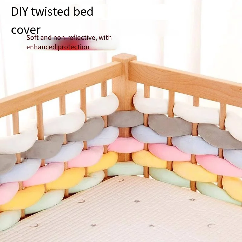 

Прикроватный забор ABDL, мягкий уютный плетеный забор для кровати, сделай сам, защита от столкновений, толстая оплетка, намоточная полоса, украшение для ограждения для кроватки