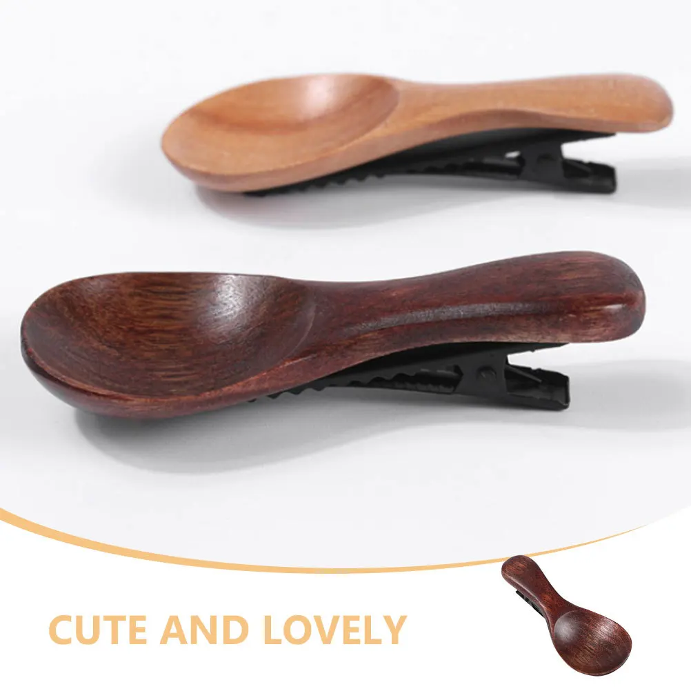 

Spoon Shaped Wooden Hair Clip Alligator Barrette Versatile Fashionable Accessory for Women's Hair Styling Decor