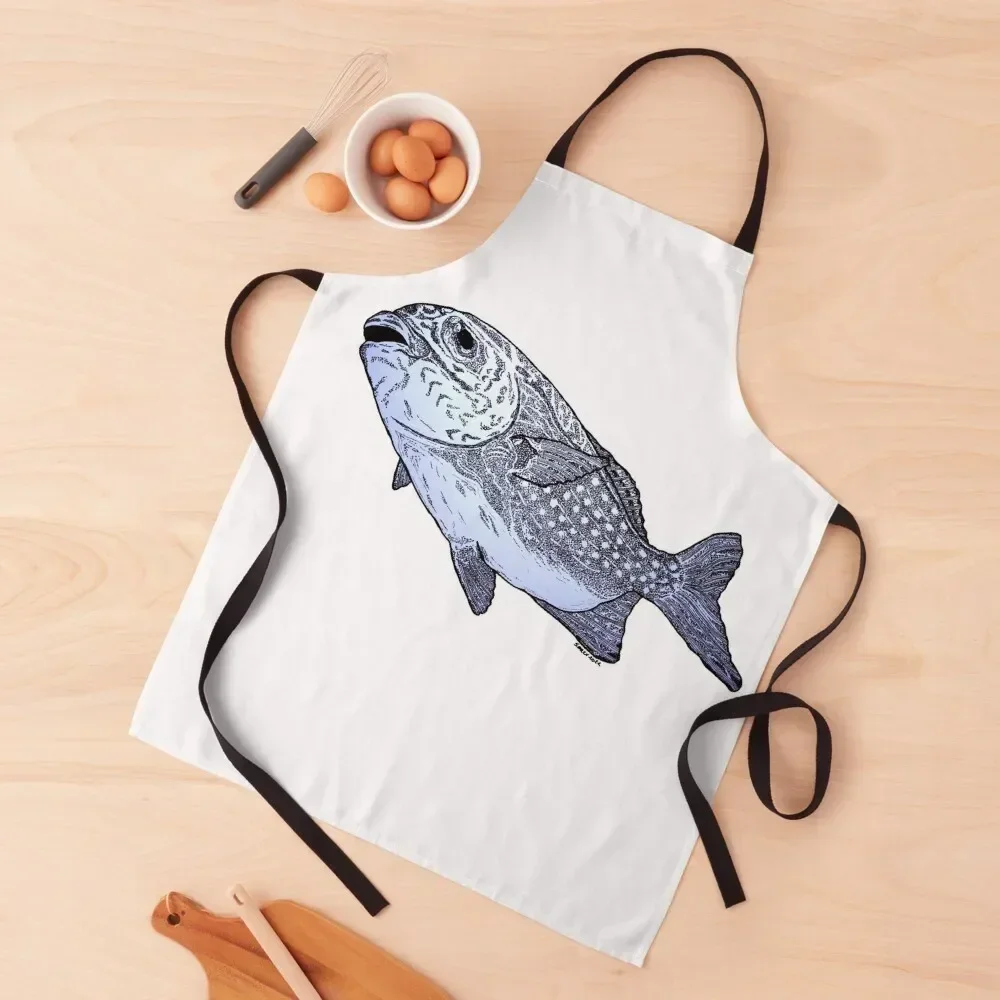 

Big fish passing by Apron Customizable Woman For Cosmetologist Korean kitchen and home Apron