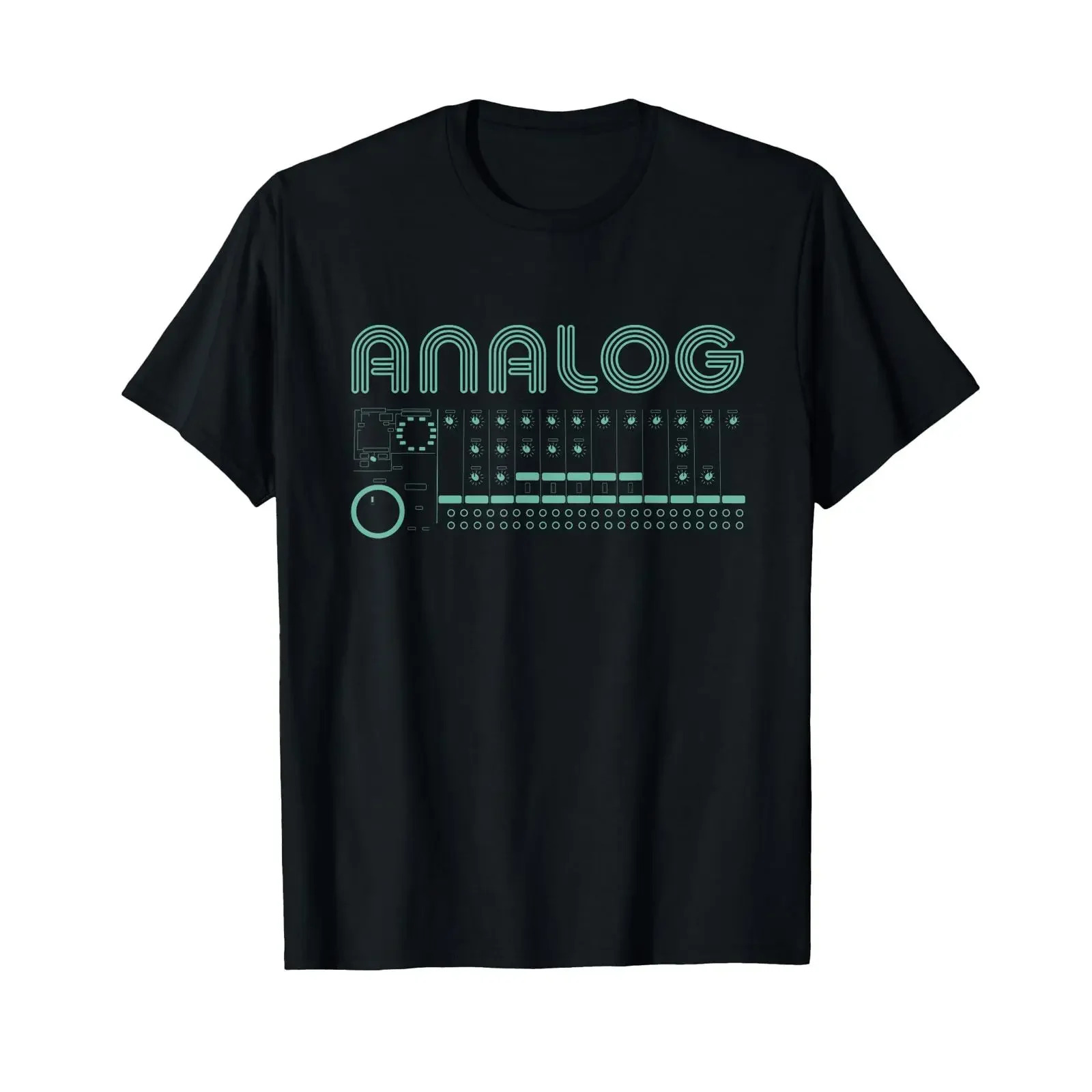 Retro Analog Modular Synthesizer Music Producer T Shirt vintage Washed Comfortable fashion Stretched Unisex