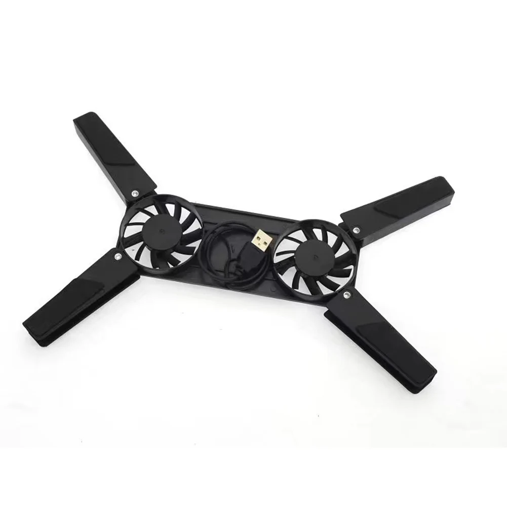 USB Laptop Cooler Pad Base Bottom Anti-slip Portable Cooling Pads Base Foldable Save Space USB Power Supply Computer Accessories