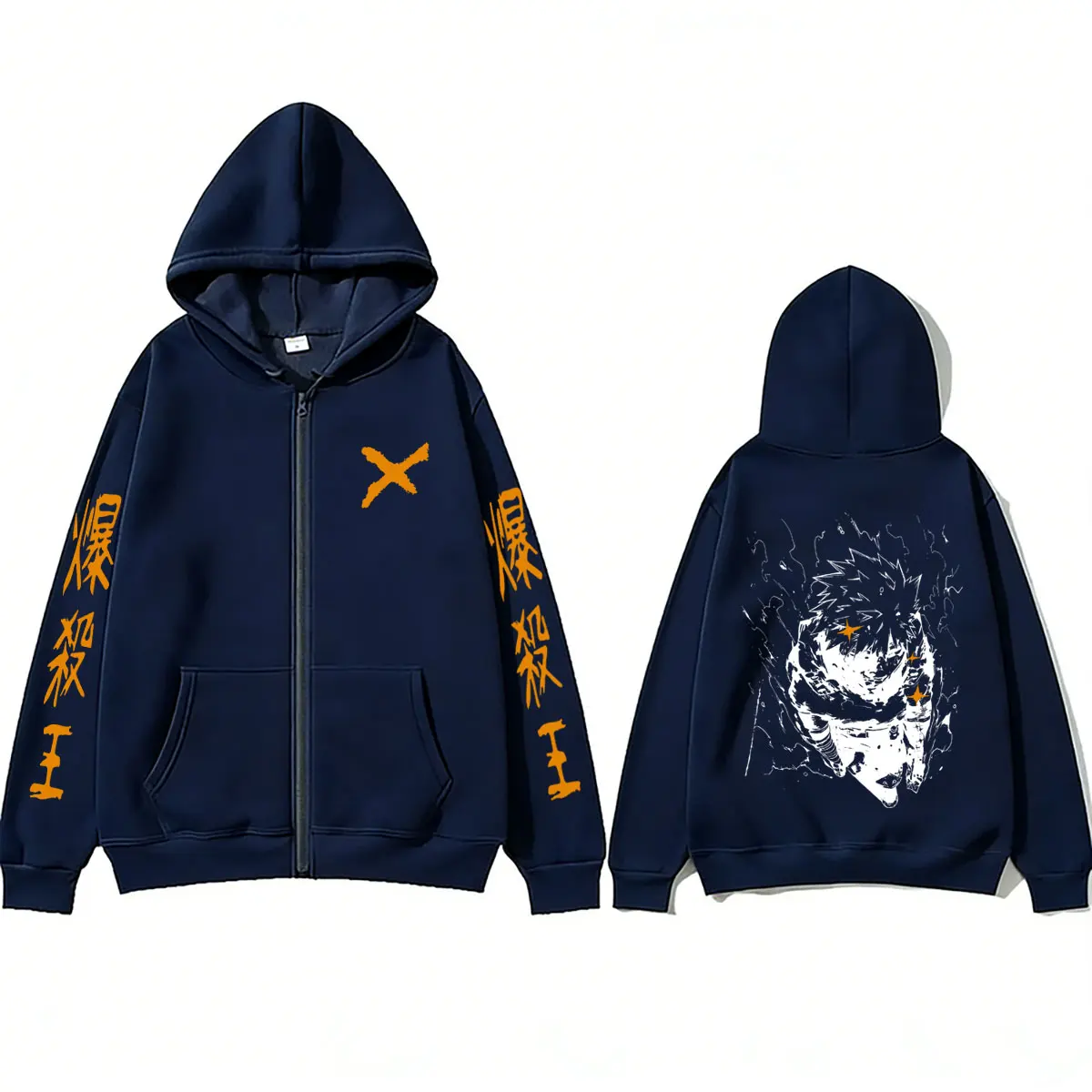 Anime My Hero Academia Bakugou Katsuki Merch Reißverschluss-Hoodie für Männer und Frauen, Cartoon-Mode-Hoodies, lässige Herrenjacke mit Reißverschluss – Detail 4