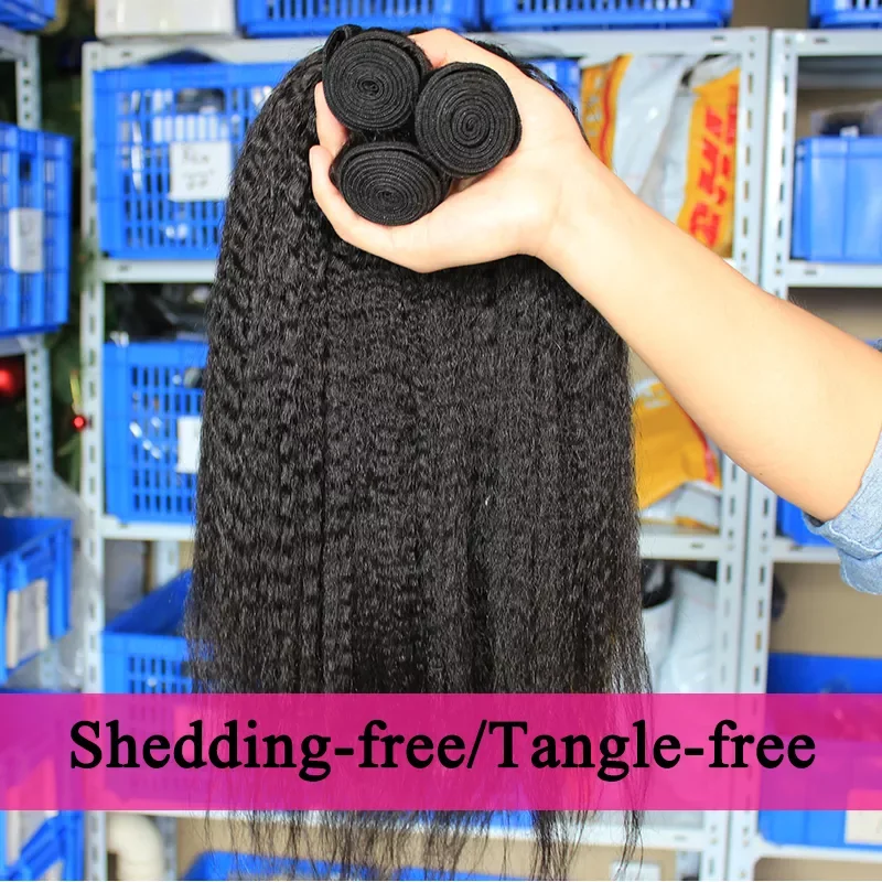 MISSANN 24 26 28 30 32 Kinky Straight Hair Bundles Wholesale Human Hair Kinky Straight Bundles Indian Hair Sew-in Hair Weaves