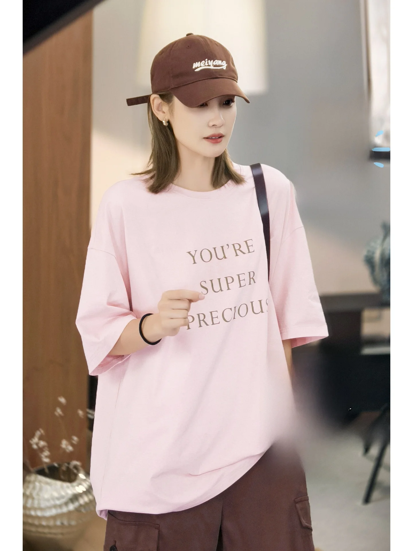 

Футболка Meiyang Honeysule No 2 Qui Dry UPF50, повседневная свободная посадка из полиэстера с принтом, летняя женская круглая футболка Ne ort Sve