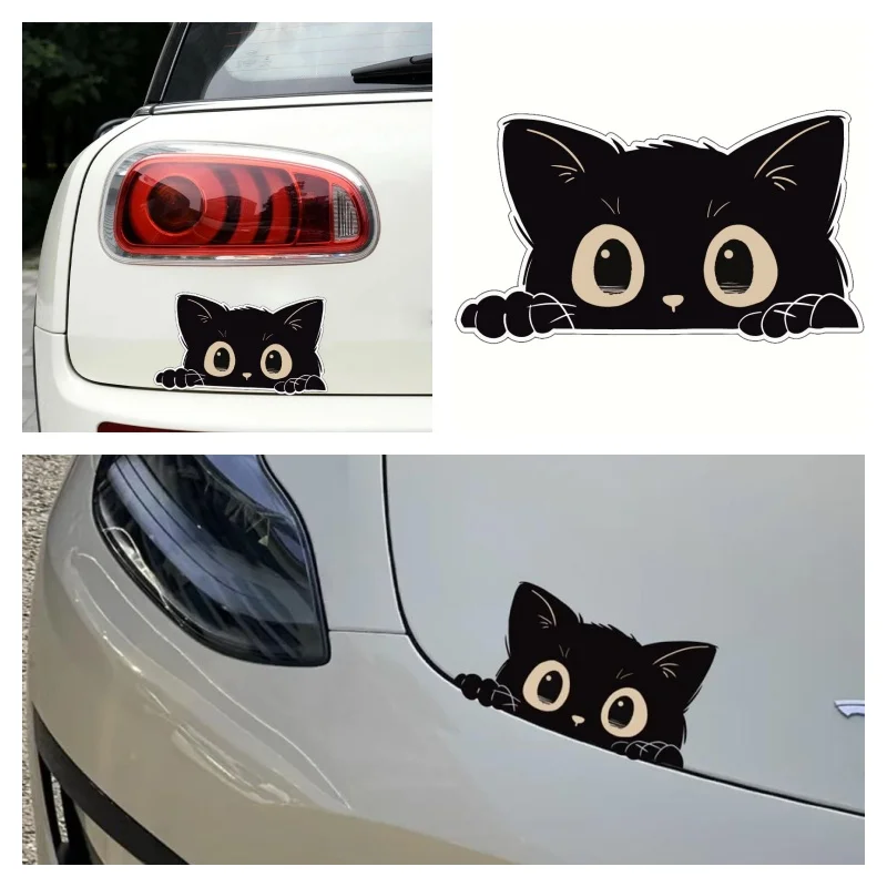 

Креативные автомобильные наклейки Sneak Peek at Black Cat, виниловые наклейки, автомобильные аксессуары