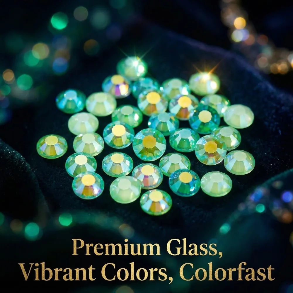 

Colorful Fluorescent Glass Water Diamond DIY Hot Adhesive Diamond Clothing Accessories Flash Diamond Jewelry Materials