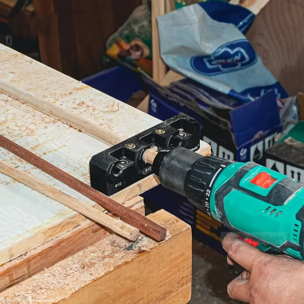 

Auxiliary Tool Easy Carryi Hole Locator Auxiliary Tool Metric Woodworking Dowel Carpentry 10mm-14mm Doweling Jig DIY Tools