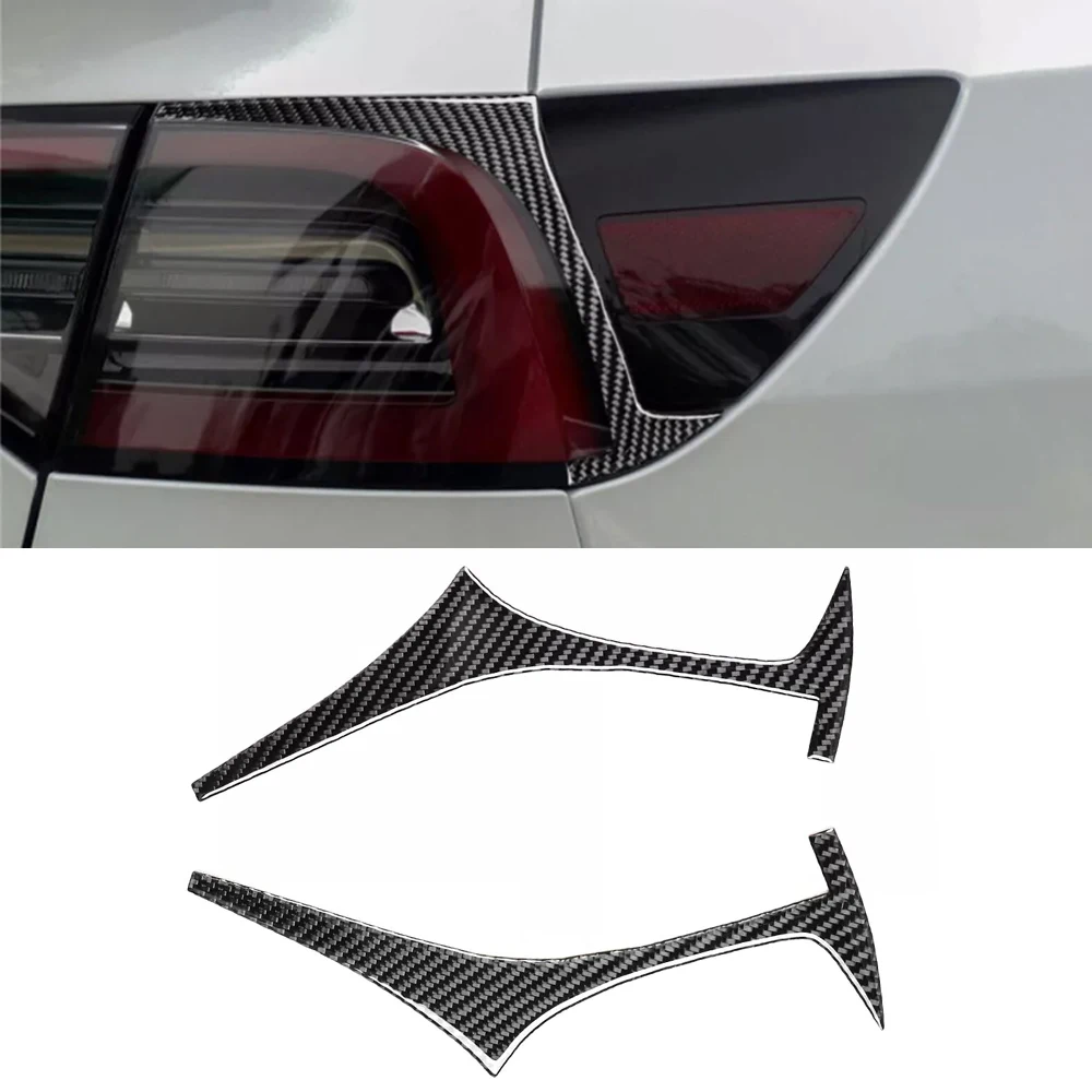 

Pair For Tesla Model Y 2020-2022 Model 3 2017 2018 2019 2020 2021 2022 Rear Tail Light Eyebrow Cover Trim Left and Right