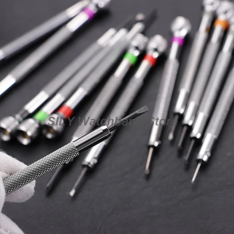 5/13pcs 0.6-2.0mm Precision Screwdrivers Set for Watches Glasses Jewelry Stainless Steel Repair Screwdriver Tools for Watchmaker