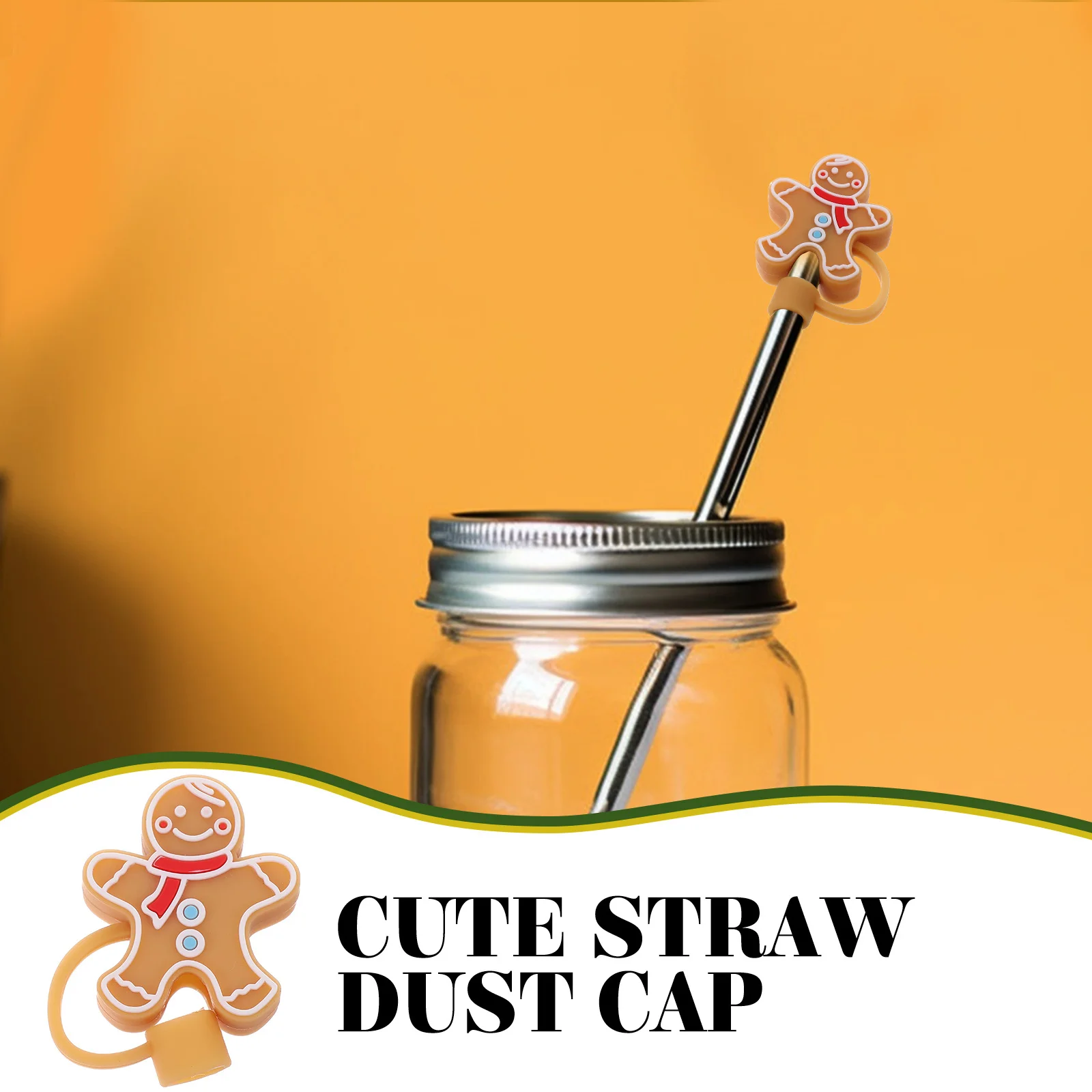 

4Pcs Silicone Straw Covers Dustproof Straw Caps Reusable Protective Tips for Drinking Straws Sleeve for Straws