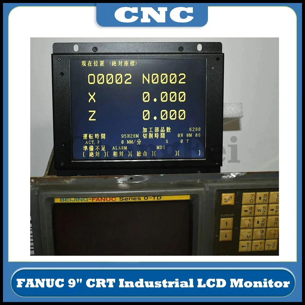 

NEW CNC Industrial LCD Display Monitor For Replacing FANUC 9" Old CRT A61L-0001-0093 D9MM-11A MDT947B-2B A61L-0001-0095 D9CM-01A