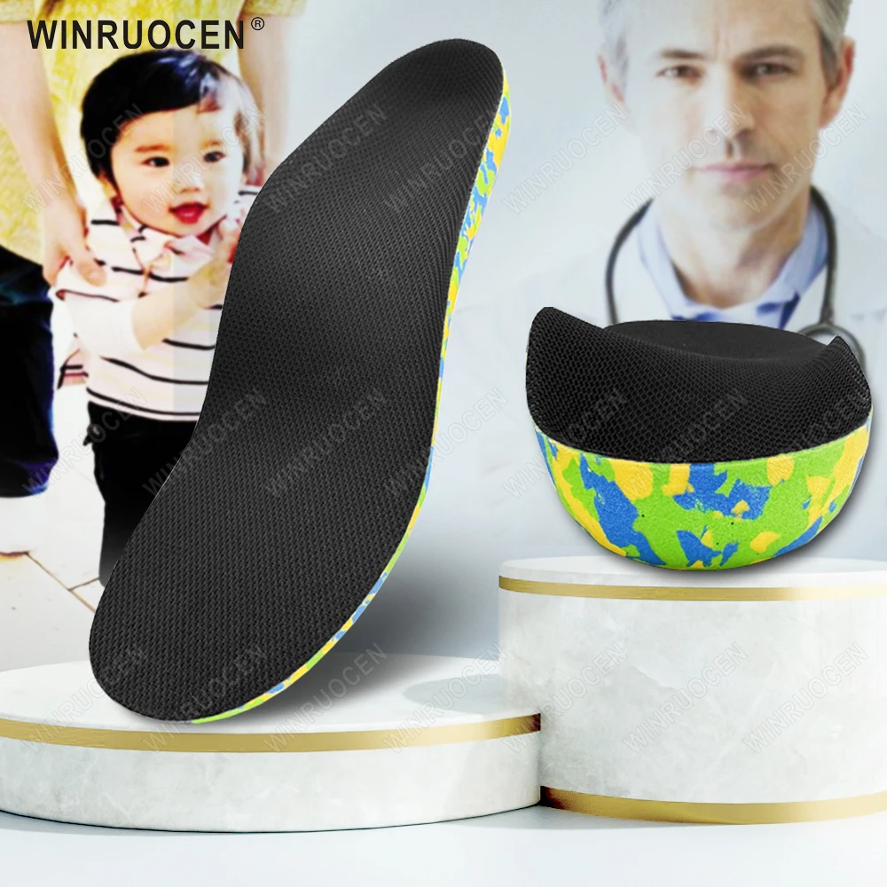 High Quality Kids Children And Adult Orthotic insole Correction Pair Orthotic Arch Support Flatfoot Plantar Fasciitis Sport Pads