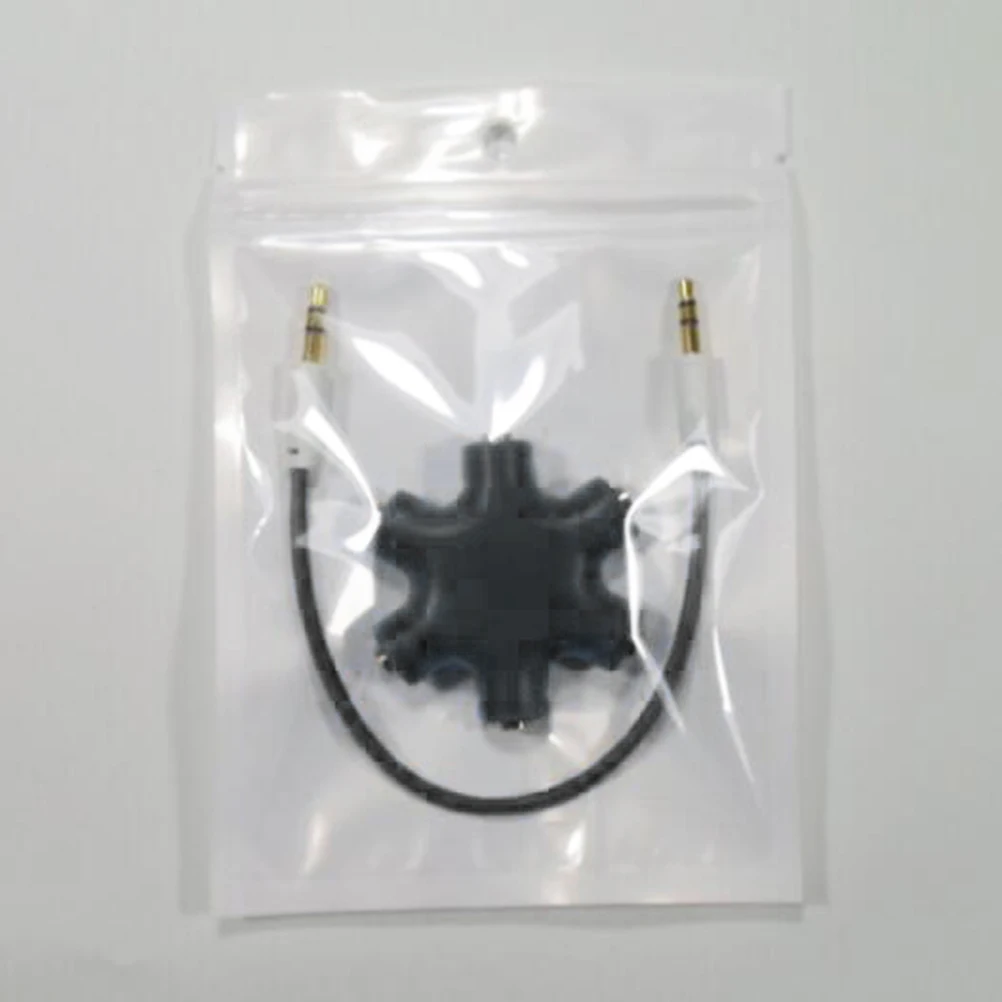 

3.5Mm Headphone 6 Port Audio Splitter Adapter Stereo Cable Included Share Music Compatible With All 3.5Mm Devices Earphone